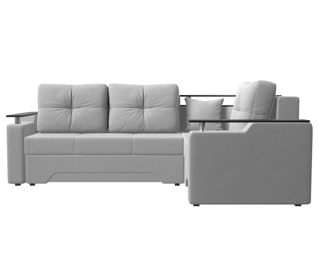 Угловой раскладной диван Комфорт, Белый (экокожа) в Первоуральске - изображение 1