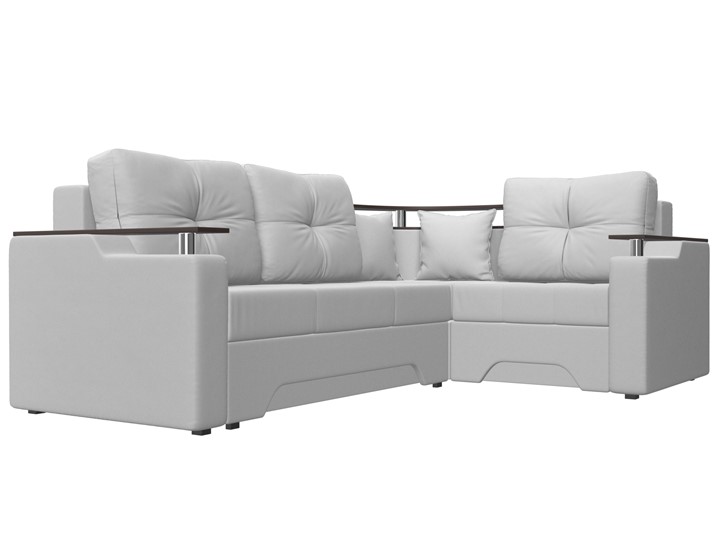 Угловой раскладной диван Комфорт, Белый (экокожа) в Первоуральске - изображение 2