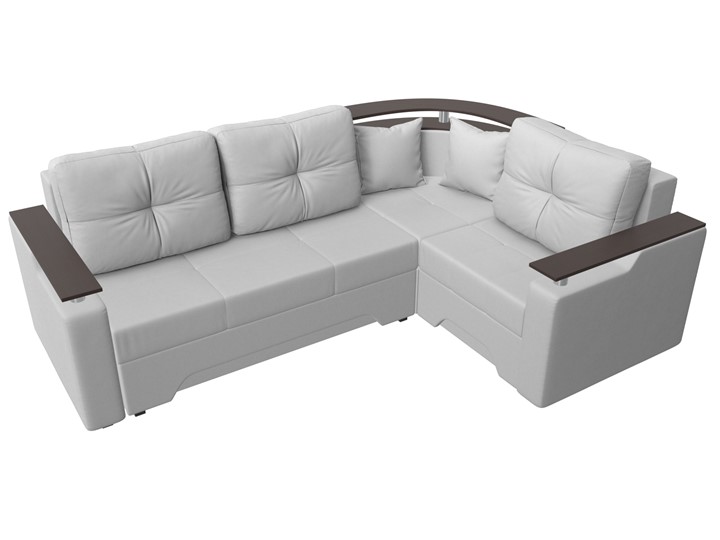 Угловой раскладной диван Комфорт, Белый (экокожа) в Первоуральске - изображение 3