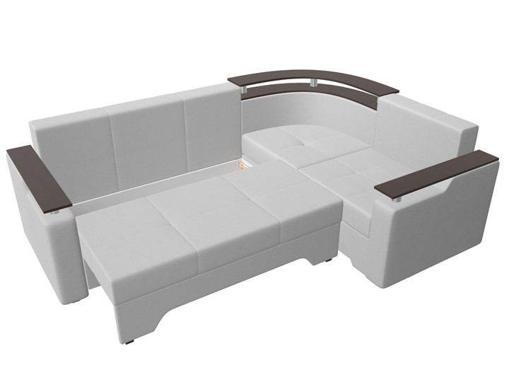 Угловой раскладной диван Комфорт, Белый (экокожа) в Первоуральске - изображение 5