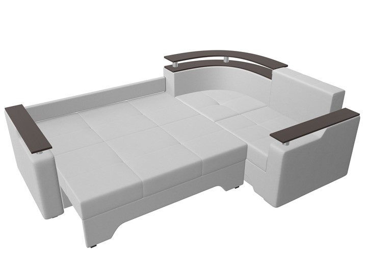 Угловой раскладной диван Комфорт, Белый (экокожа) в Первоуральске - изображение 6