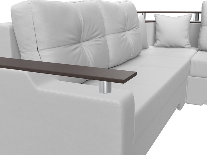 Угловой раскладной диван Комфорт, Белый (экокожа) в Первоуральске - изображение 8