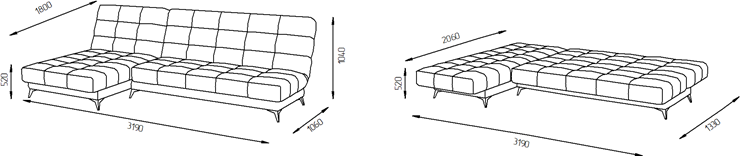 Угловой диван с оттоманкой Корсика (Боннель) в Ирбите - изображение 5