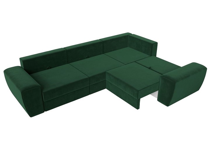 Угловой диван Лига-008 Long, Зеленый(велюр) арт. 118710 в Первоуральске - изображение 10