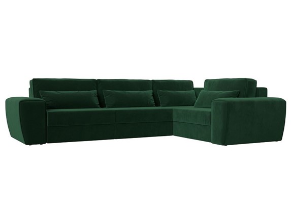 Угловой диван Лига-008 Long, Зеленый(велюр) арт. 118710 в Первоуральске - изображение