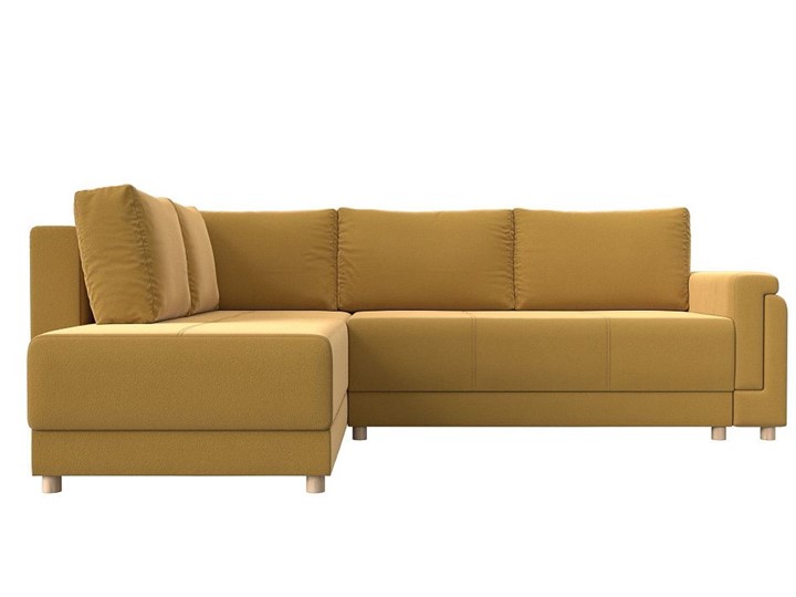 Угловой раскладной диван Лига-024, Желтый (Микровельвет) в Екатеринбурге - изображение 7