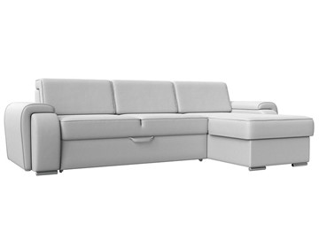 Угловой раскладной диван Лига-025, Белый (Экокожа) в Артемовском