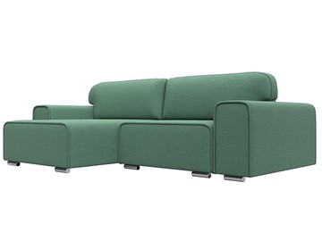 Угловой диван с оттоманкой Лига-029, Амур зеленый (Рогожка) в Екатеринбурге
