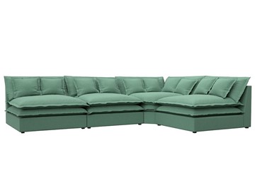 Угловой диван Лига-040, Амур зеленый (рогожка) в Первоуральске