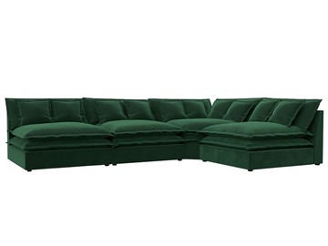 Угловой диван Лига-040, Зеленый (велюр) в Екатеринбурге