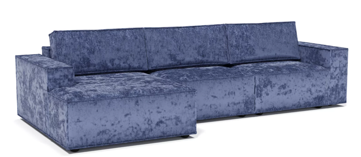 Угловой диван с оттоманкой Лофт 357х159х93 (Ремни/Еврокнижка) в Каменске-Уральском - изображение 1