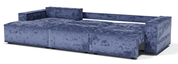 Угловой диван с оттоманкой Лофт 357х159х93 (Ремни/Еврокнижка) в Кушве - предосмотр 2