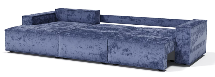 Угловой диван с оттоманкой Лофт 357х159х93 (Ремни/Еврокнижка) в Красноуфимске - изображение 2