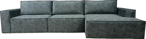 Угловой диван с оттоманкой Лофт 357х159х93 (Ремни/Еврокнижка) в Красноуфимске - изображение 3