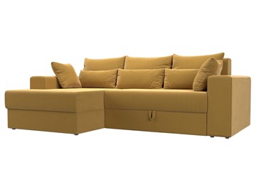 Угловой диван для гостиной Майами, Желтый (микровельвет) в Ревде