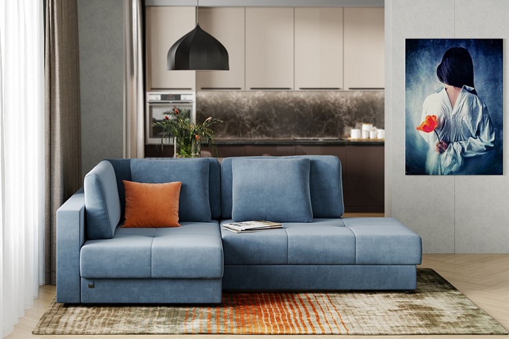 Угловой диван Манхэттен 1пф-2т, Оникс 17 в Ирбите - изображение 1
