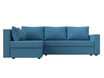 Угловой раскладной диван Мансберг, Амур голубой (Рогожка) в Ирбите