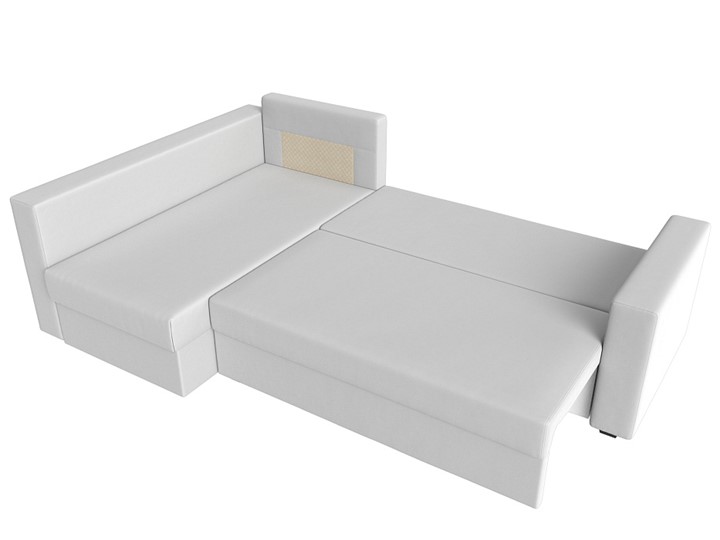 Угловой раскладной диван Мансберг, Белый (Экокожа) в Артемовском - изображение 2