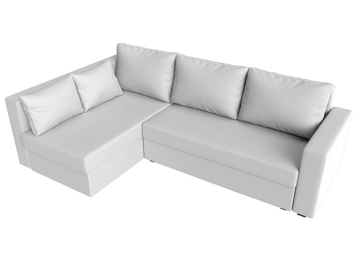 Угловой раскладной диван Мансберг, Белый (Экокожа) в Ревде - изображение 6
