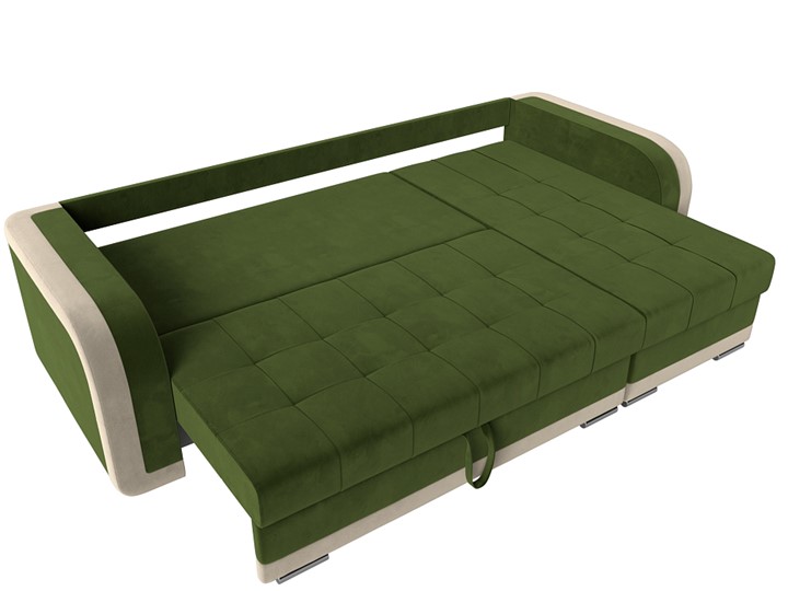 Угловой диван Марсель, Зеленый/бежевый (микровельвет) в Екатеринбурге - изображение 7