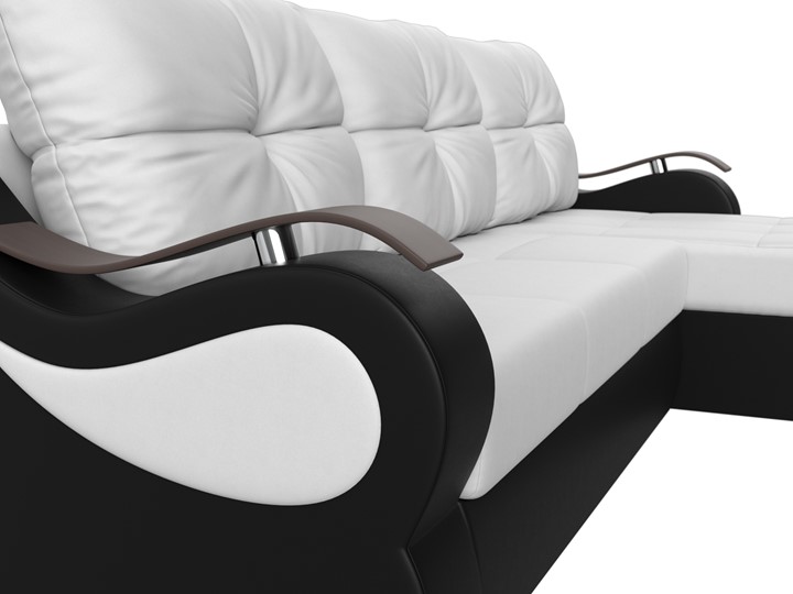 Угловой диван Меркурий, Белый/черный (экокожа) в Екатеринбурге - изображение 3