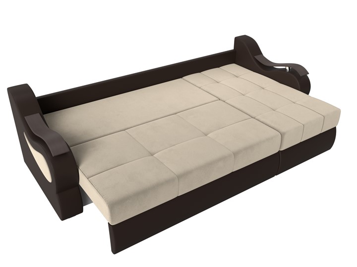 Угловой диван Меркурий, Бежевый/коричневый (вельвет/экокожа) в Ревде - изображение 5