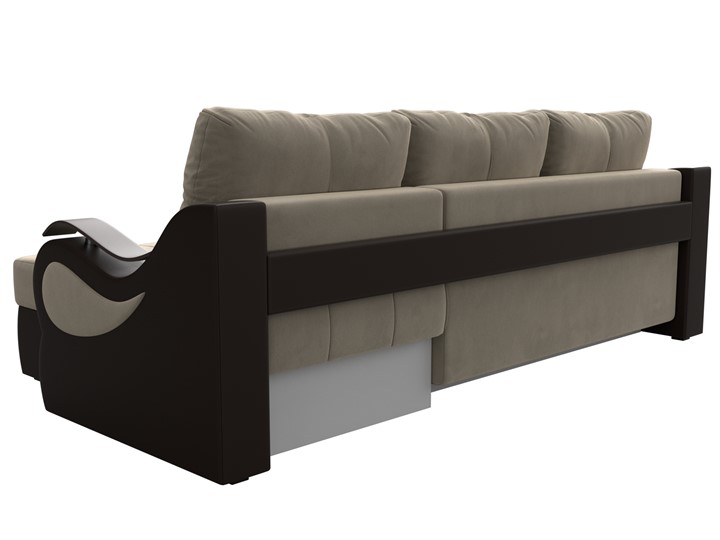 Угловой диван Меркурий, Бежевый/коричневый (вельвет/экокожа) в Ревде - изображение 7