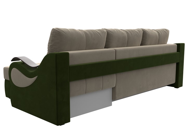 Угловой диван Меркурий, Бежевый/зеленый (вельвет) в Ревде - изображение 7