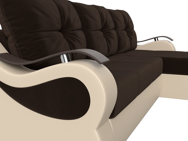 Угловой диван Меркурий, Коричневый/бежевый (вельвет/экокожа) в Кушве - изображение 3