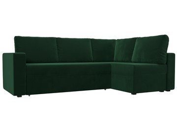 Угловой диван для гостиной Оливер, Зеленый (велюр) в Краснотурьинске