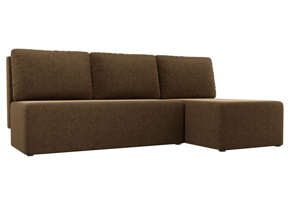Угловой диван Поло, Коричневый (микровельвет) в Первоуральске - изображение