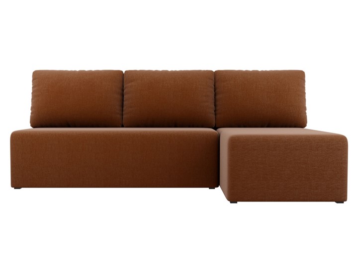 Угловой диван Поло, Коричневый (рогожка) в Ревде - изображение 1