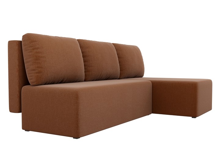 Угловой диван Поло, Коричневый (рогожка) в Ирбите - изображение 2