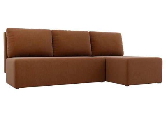Угловой диван Поло, Коричневый (рогожка) в Красноуфимске - изображение