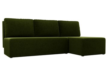 Угловой диван Поло, Зеленый (микровельвет) в Первоуральске
