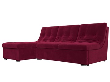 Угловой диван Релакс, бордовый (микровельвет) в Кушве