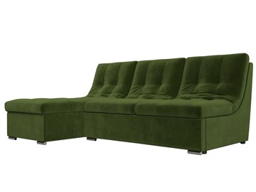 Угловой диван Релакс, зеленый (микровельвет) в Кушве
