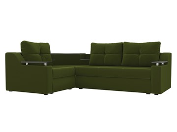 Угловой диван Тесей Боннель, Зеленый (Микровельвет) в Сухом Логе