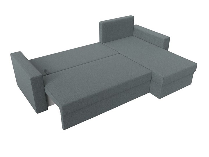 Угловой диван с оттоманкой Траумберг Лайт, Амур серый (Рогожка) в Ревде - изображение 2
