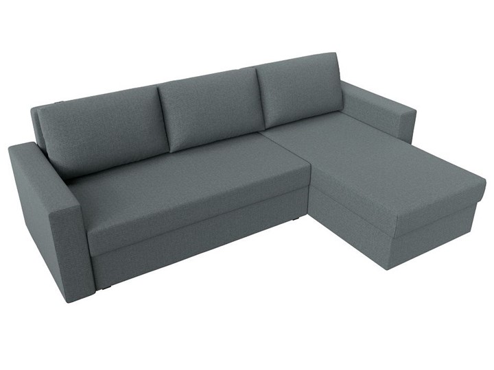 Угловой диван с оттоманкой Траумберг Лайт, Амур серый (Рогожка) в Ревде - изображение 4