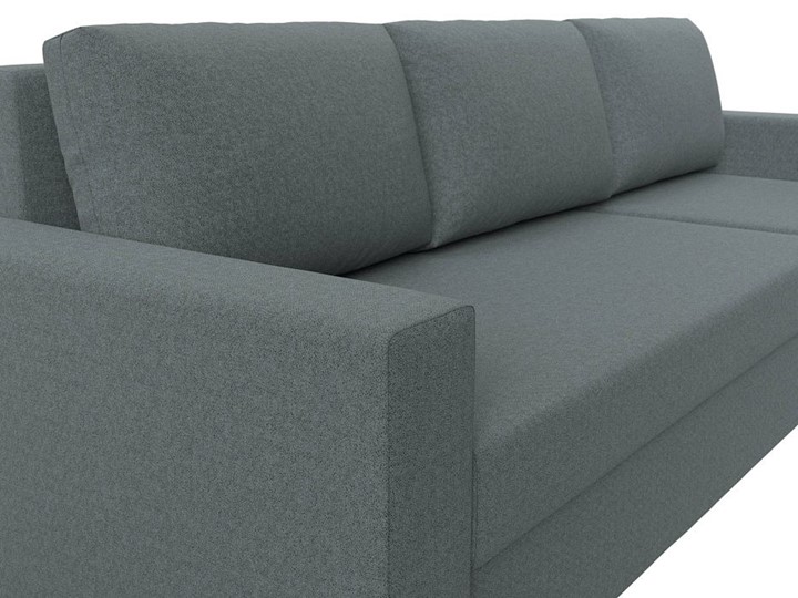 Угловой диван с оттоманкой Траумберг Лайт, Амур серый (Рогожка) в Ревде - изображение 6