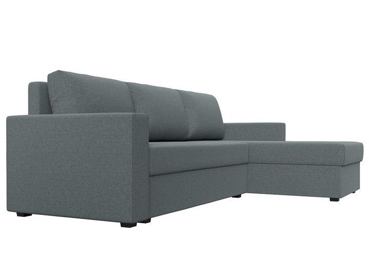 Угловой диван с оттоманкой Траумберг Лайт, Амур серый (Рогожка) в Ревде - изображение 7