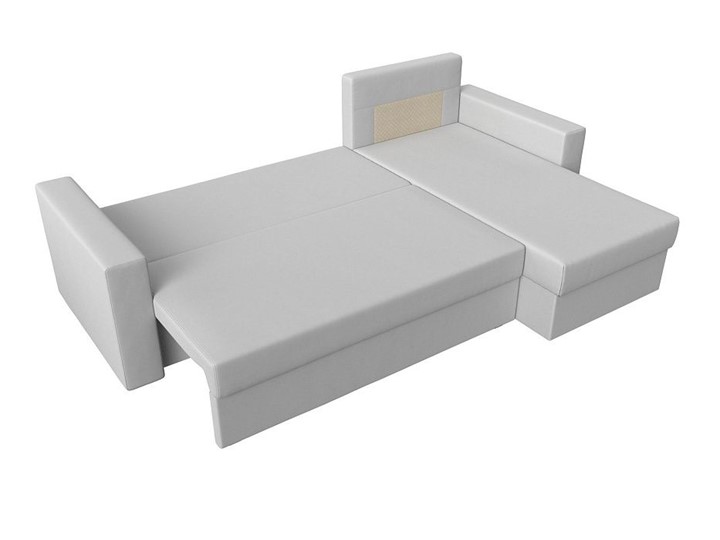 Угловой диван с оттоманкой Траумберг Лайт, Белый (Экокожа) в Первоуральске - изображение 2
