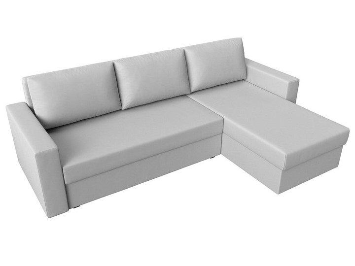 Угловой диван с оттоманкой Траумберг Лайт, Белый (Экокожа) в Первоуральске - изображение 8