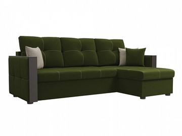Угловой диван Валенсия, Зеленый (микровельвет) в Первоуральске