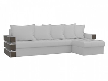 Угловой раскладной диван Венеция, Белый (экокожа) в Кушве