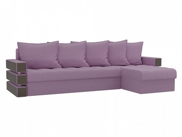Угловой раскладной диван Венеция, Сиреневый (микровельвет) в Ревде