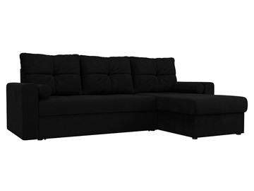 Угловой раскладной диван Верона, Черный (микровельвет) в Первоуральске