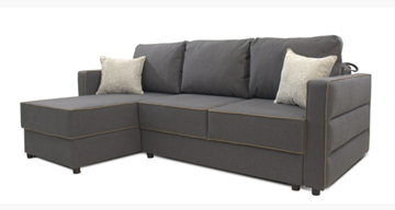 Угловой диван Jordan (Uno grey+Atrium01+Uno cottun) в Каменске-Уральском - предосмотр 1