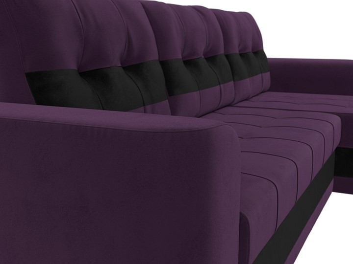 Угловой диван Честер, Фиолетовый/черный (велюр) в Екатеринбурге - изображение 3